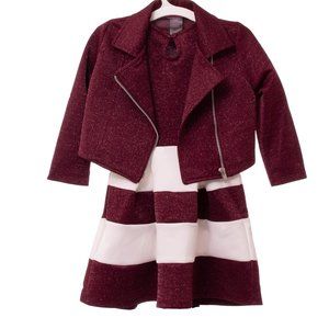 Two piece dress and jacket purple and white Size 4 Toddler Girl